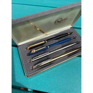 Vintage QUILL Pen Set of 4 - Corporate Logos - Cool Vintage Pens
